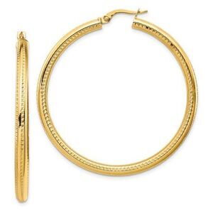 New Leslie's 14K Fancy Hoop Earrings